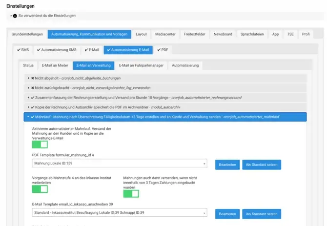 Automated Dunning Process: Settings and Communication