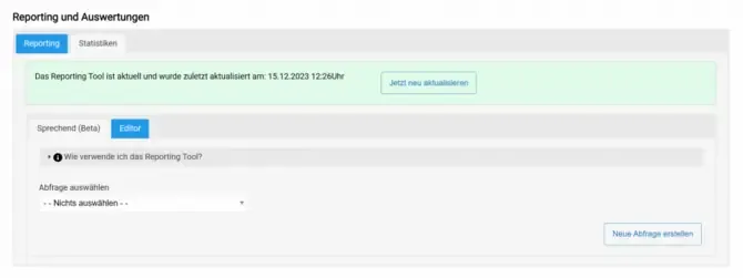 Individuelle Abfragen im Bookyt Reporting Tool erstellen