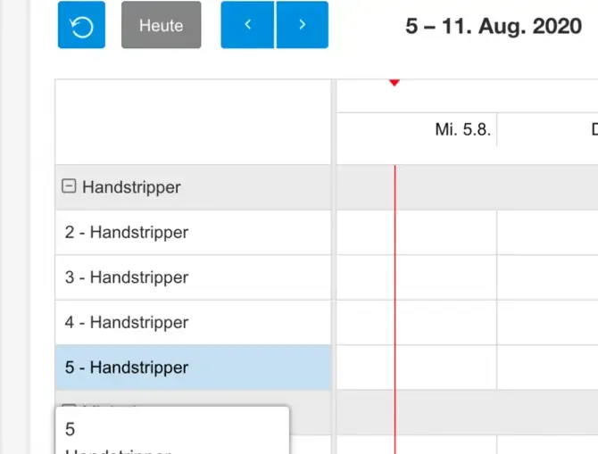 Mietartikel kopieren Belegungsplan