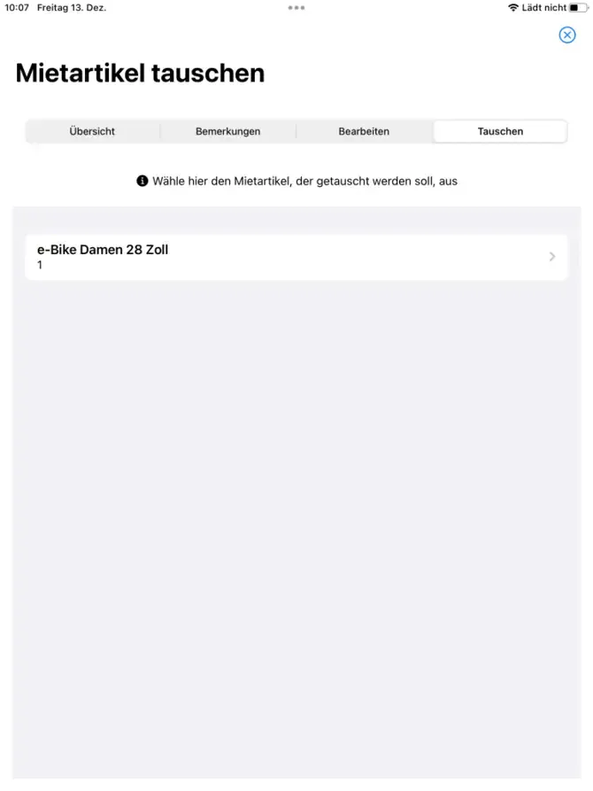 Rental Item Exchange in the Bookyt App