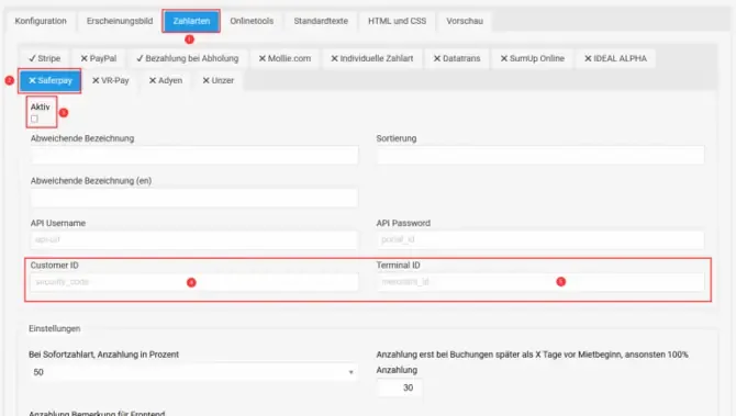 Saferpay Integration with Bookyt