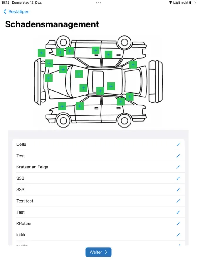 Schadensmanagement in der Bookyt-App